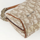 Christian Dior Trotter Canvas Romantic Shoulder Bag PVC Beige Silver Auth 162849-13