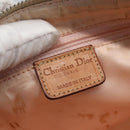 Christian Dior Trotter Canvas Romantic Shoulder Bag PVC Beige Silver Auth 162849-16