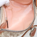 Christian Dior Trotter Canvas Romantic Shoulder Bag PVC Beige Silver Auth 162849-18