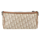 Christian Dior Trotter Canvas Romantic Shoulder Bag PVC Beige Silver Auth 162849-3