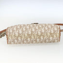 Christian Dior Trotter Canvas Romantic Shoulder Bag PVC Beige Silver Auth 162849-9