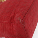 Christian Dior Canage Hand Bag Nylon Red Gold Auth 162850-11