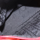 Christian Dior Canage Hand Bag Nylon Red Gold Auth 162850-18