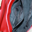 Salvatore Ferragamo Gancini Shoulder Bag Leather Red White Auth 162852V-23