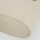 Salvatore Ferragamo Hand Bag Leather White Gold Auth 162853-9