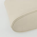 Salvatore Ferragamo Hand Bag Leather White Gold Auth 162853-14