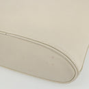 Salvatore Ferragamo Hand Bag Leather White Gold Auth 162853-15