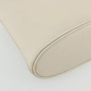 Salvatore Ferragamo Hand Bag Leather White Gold Auth 162853-16