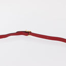 Salvatore Ferragamo Vala Hand Bag Leather 2way Red Gold Auth 162854-15