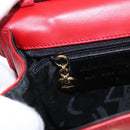Salvatore Ferragamo Vala Hand Bag Leather 2way Red Gold Auth 162854-24