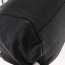 BURBERRY Blue Label Shoulder Bag Leather Black Gold Auth 162856-15
