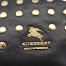 BURBERRY Blue Label Shoulder Bag Leather Black Gold Auth 162856-17