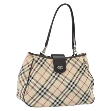 BURBERRY Nova Check Tote Bag Canvas Beige Brown Auth 162857