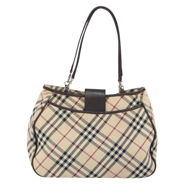 BURBERRY Nova Check Tote Bag Canvas Beige Brown Auth 162857 - 0