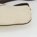 LOEWE Umhängetasche Leder Weiß Gold Auth 162858-14