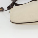 LOEWE Shoulder Bag Leather White Gold Auth 162858-15