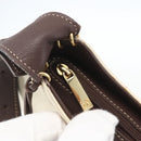 LOEWE Shoulder Bag Leather White Gold Auth 162858-9