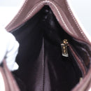 LOEWE Shoulder Bag Leather White Gold Auth 162858-22