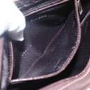 LOEWE Shoulder Bag Leather White Gold Auth 162858-23