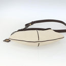 LOEWE Shoulder Bag Leather White Gold Auth 162858-5