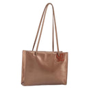 LOEWE Shoulder Bag Leather Brown Gold Auth 162859-1