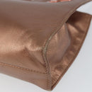 LOEWE Shoulder Bag Leather Brown Gold Auth 162859-9