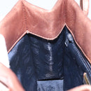 LOEWE Shoulder Bag Leather Brown Gold Auth 162859-19