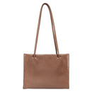 LOEWE Shoulder Bag Leather Brown Gold Auth 162859-2