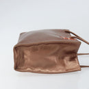 LOEWE Shoulder Bag Leather Brown Gold Auth 162859-3