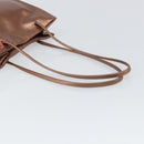 LOEWE Shoulder Bag Leather Brown Gold Auth 162859-7