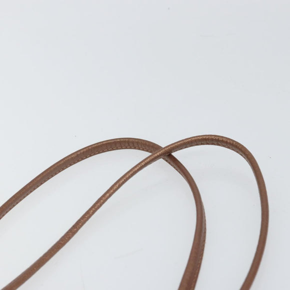 LOEWE Shoulder Bag Leather Brown Gold Auth 162859