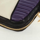 Miu Miu Chain Hand Bag Leather 2way Multicolor Gold Auth 162861V-14