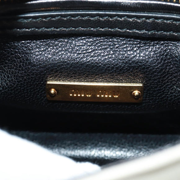 Miu Miu Chain Hand Bag Leather 2way Multicolor Gold Auth 162861V