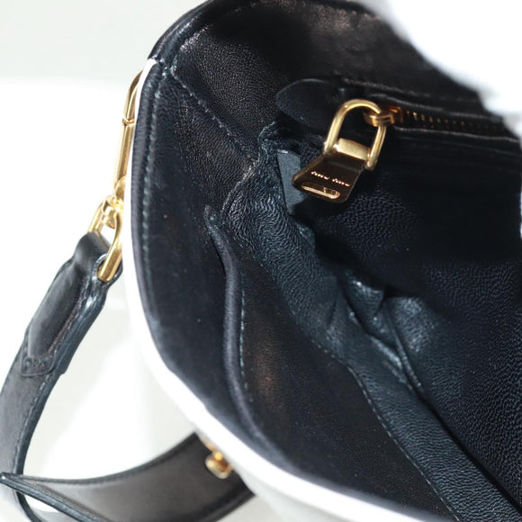 Miu Miu Chain Hand Bag Leather 2way Multicolor Gold Auth 162861V