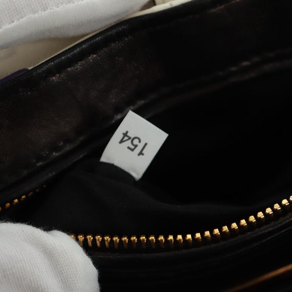 Miu Miu Chain Hand Bag Leather 2way Multicolor Gold Auth 162861V