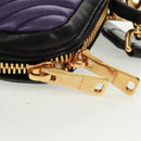Miu Miu Chain Hand Bag Leather 2way Multicolor Gold Auth 162861V-25
