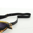 Miu Miu Chain Hand Bag Leather 2way Multicolor Gold Auth 162861V-9