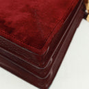 Miu Miu Hand Bag Velor 2way Red Gold Auth 162863SAV-19