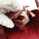 Miu Miu Hand Bag Velor 2way Red Gold Auth 162863SAV-21