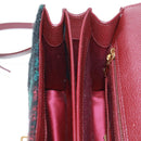 Miu Miu Hand Bag Velor 2way Red Gold Auth 162863SAV-27