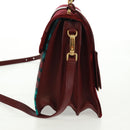 Miu Miu Hand Bag Velor 2way Red Gold Auth 162863SAV-3