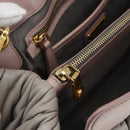 Miu Miu Matelasse Shoulder Bag Leather Gray Gold Auth 162864-18