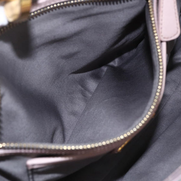 Miu Miu Matelasse Shoulder Bag Leather Gray Gold Auth 162864