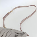 Miu Miu Matelasse Shoulder Bag Leather Gray Gold Auth 162864-8