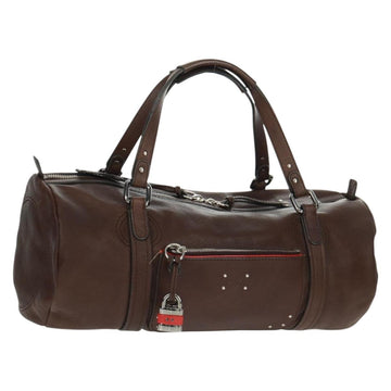 Chloe Mr Paddington Hand Bag Leather Brown Silver Auth 162866V