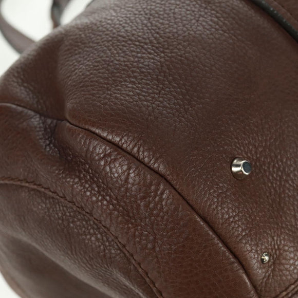Chloe Mr Paddington Hand Bag Leather Brown Silver Auth 162866V