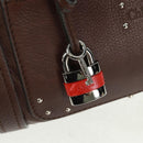 Chloe Mr Paddington Hand Bag Leather Brown Silver Auth 162866V-18