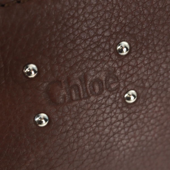 Chloe Mr Paddington Hand Bag Leather Brown Silver Auth 162866V