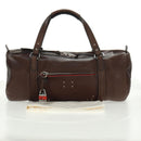 Chloe Mr Paddington Hand Bag Leather Brown Silver Auth 162866V-12