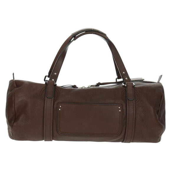 Chloe Mr Paddington Hand Bag Leather Brown Silver Auth 162866V
